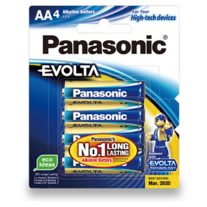 Panasonic Evolta AA Alkaline Battery 4 Pack Panasonic — view 2