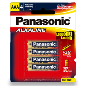 Panasonic AAA Alkaline Battery 4 Pack Panasonic — view 2
