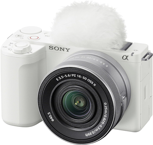 Sony Alpha ZVE10 II 26MP APS-C E Mount w/16-50 WHite Sony — view 2