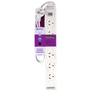 Sansai 6 Way Basic Powerboard with Master Switch Sansai — view 2