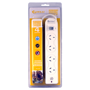 Sansai 4 Way Surge Powerboard with Master Switch Sansai — view 2
