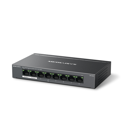 Mercusys MS108GP 8 Port Gigabit Switch Steel Case 7x PoE+ TP-Link — view 2
