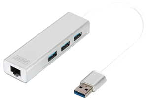 Digitus USB 3.0 3-Port Hub & Gigabit LAN Adapter Digitus — view 2