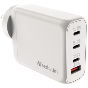 Verbatim 100W GaN Charger with 3x USB-C and 1x USB-A Verbatim — view 2