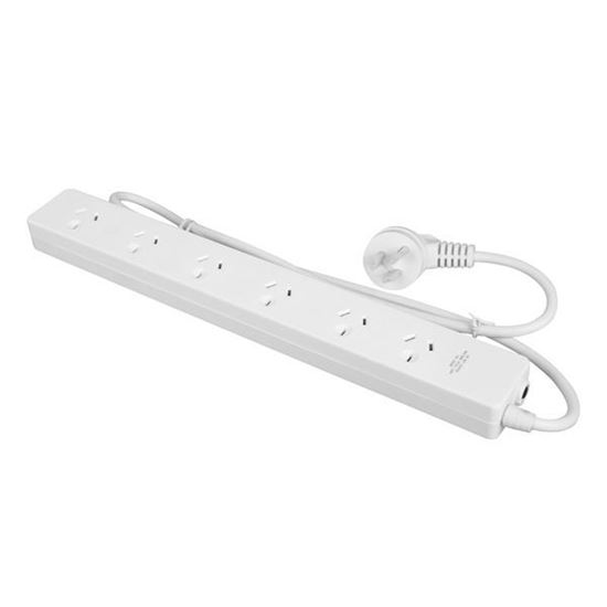 DYNAMIX 6-Way Powerboard. 2x Ports Double Spaced with 0.9m Power Cord. Dynamix — view 2