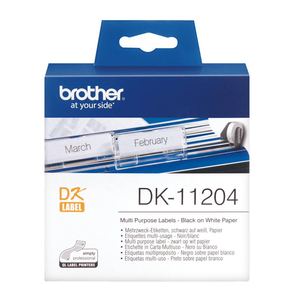 Brother DK11204 White Label Brother — view 4