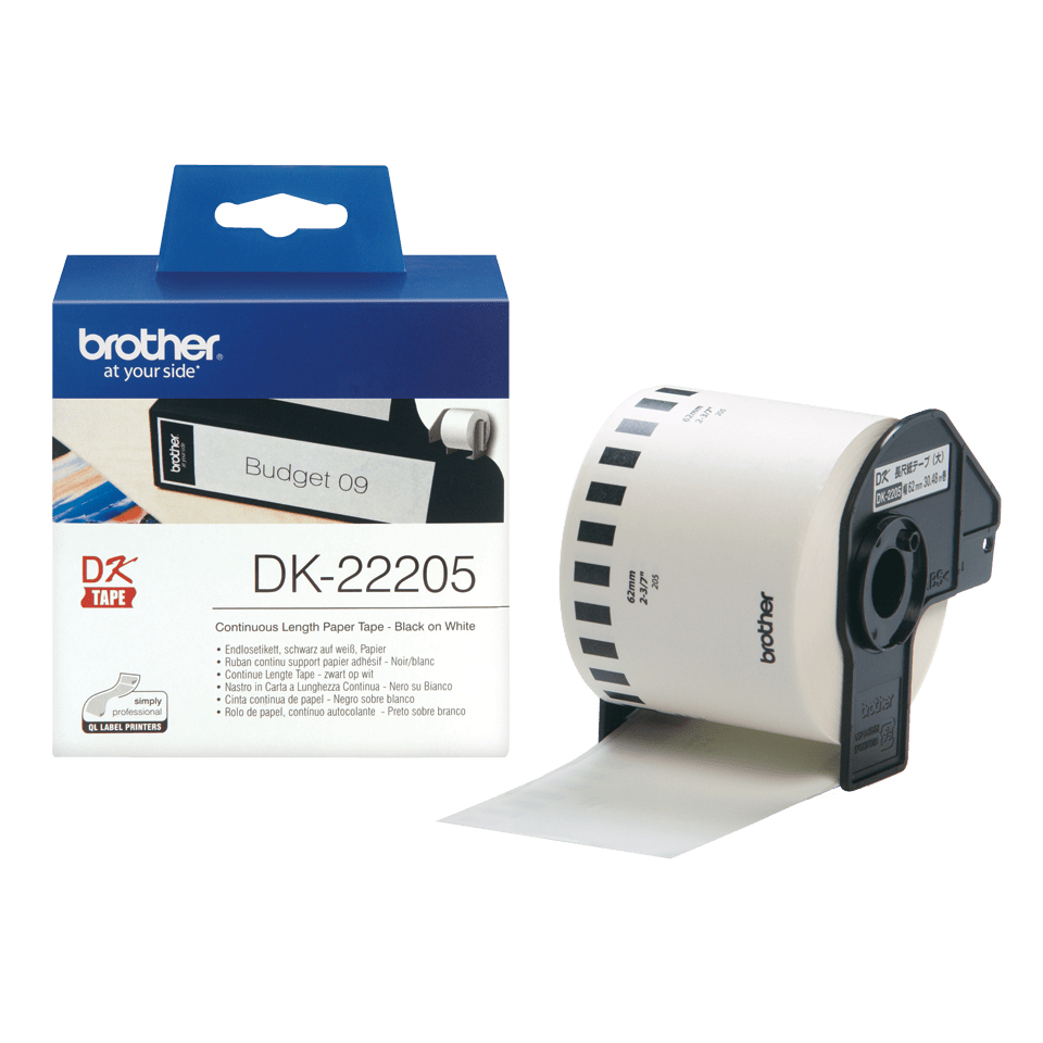 Brother DK22205 White Roll Brother — view 2