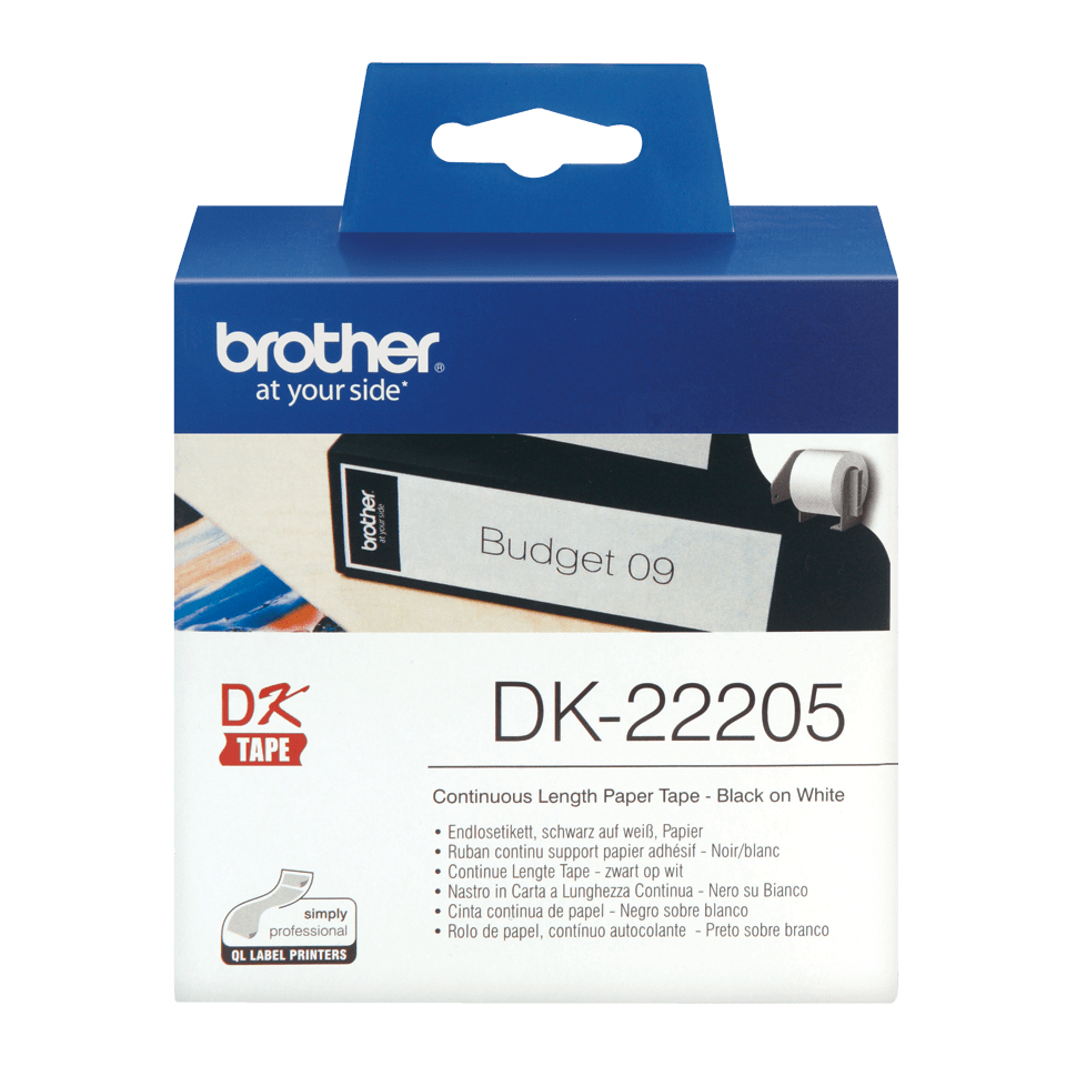 Brother DK22205 White Roll Brother — view 3
