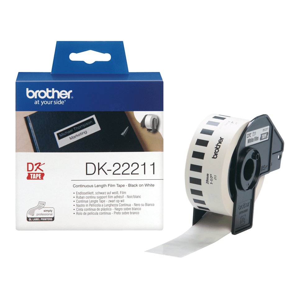 Brother DK22211 White Roll Brother — view 2