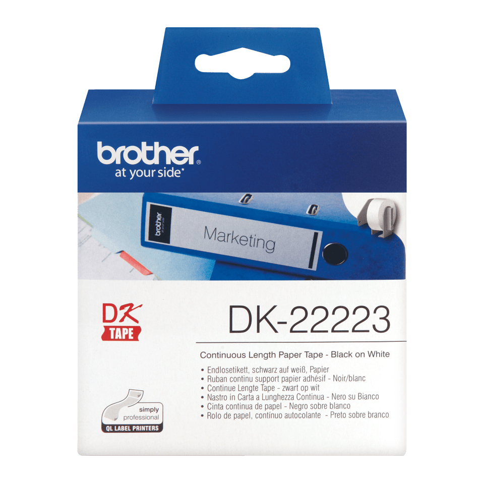 Brother DK22223 White Roll Brother — view 3