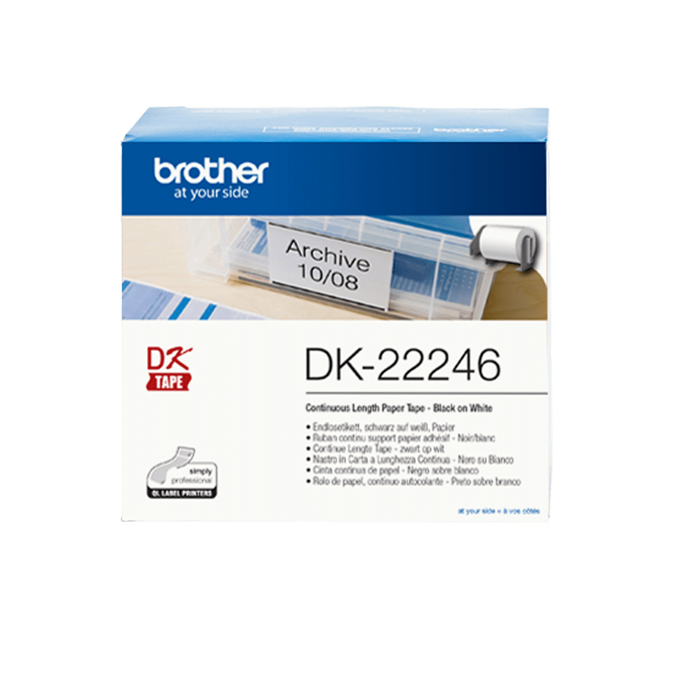 Brother DK22246 White Roll Brother — view 4