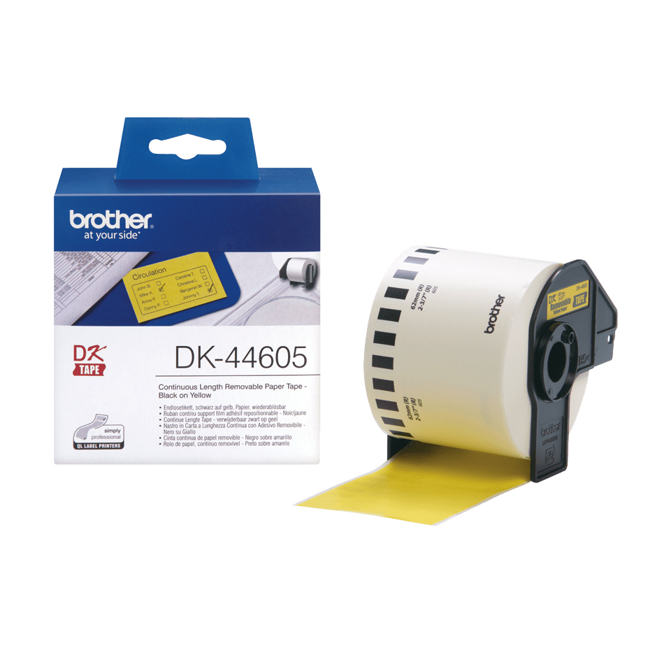 Brother DK44605 Yellow roll Brother — view 2