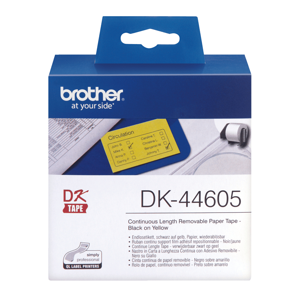 Brother DK44605 Yellow roll Brother — view 3