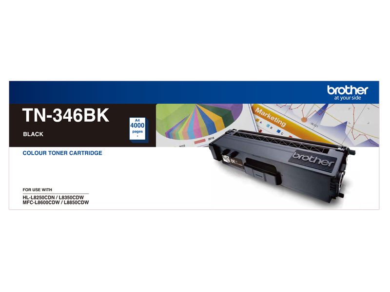 Brother TN346 Black Toner Cart Brother — view 2