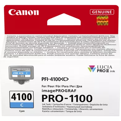 Canon PFI4100 Cyan Ink Cart Canon — view 3