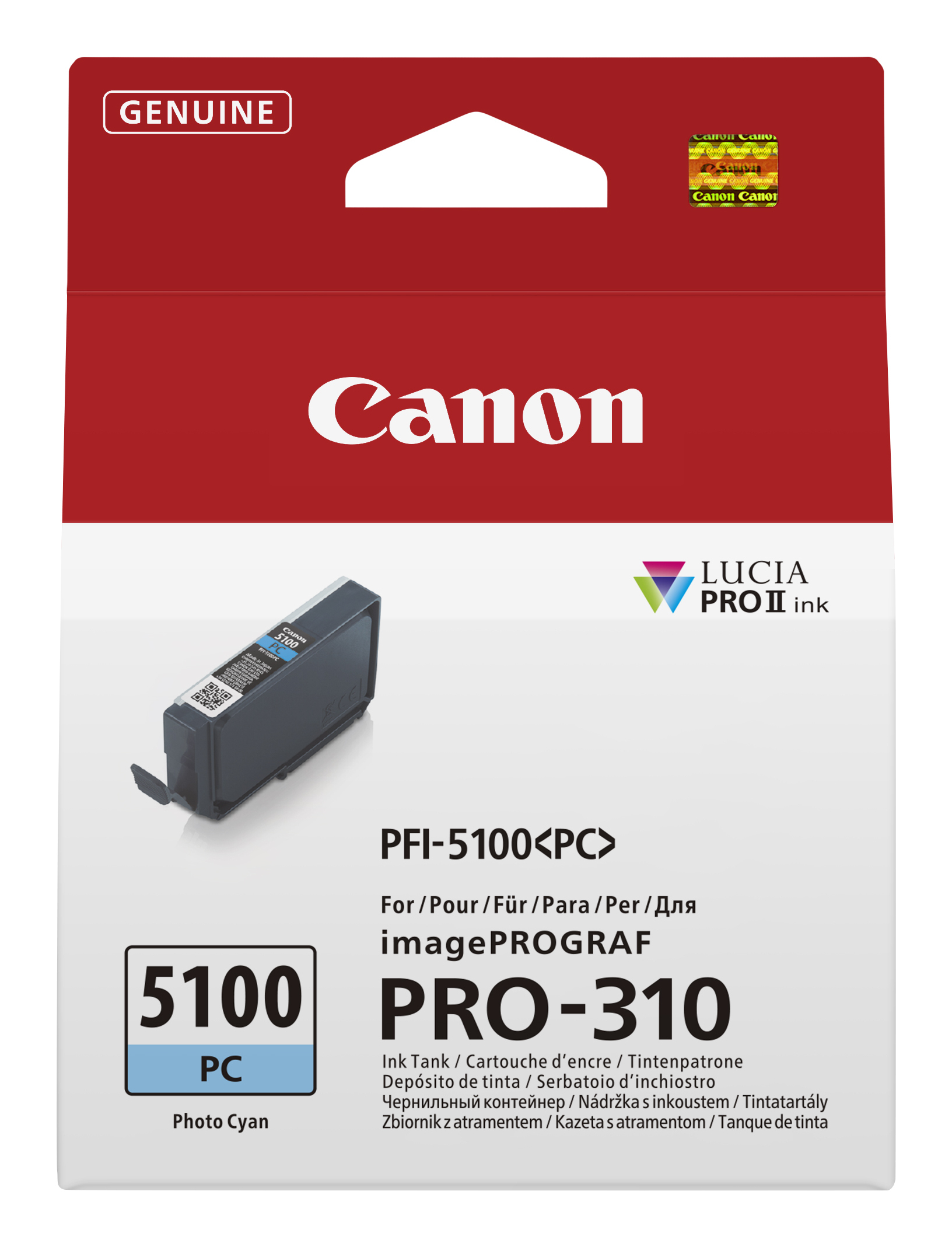 Canon PFI5100 Ph Cyan Ink Cart Canon — view 2