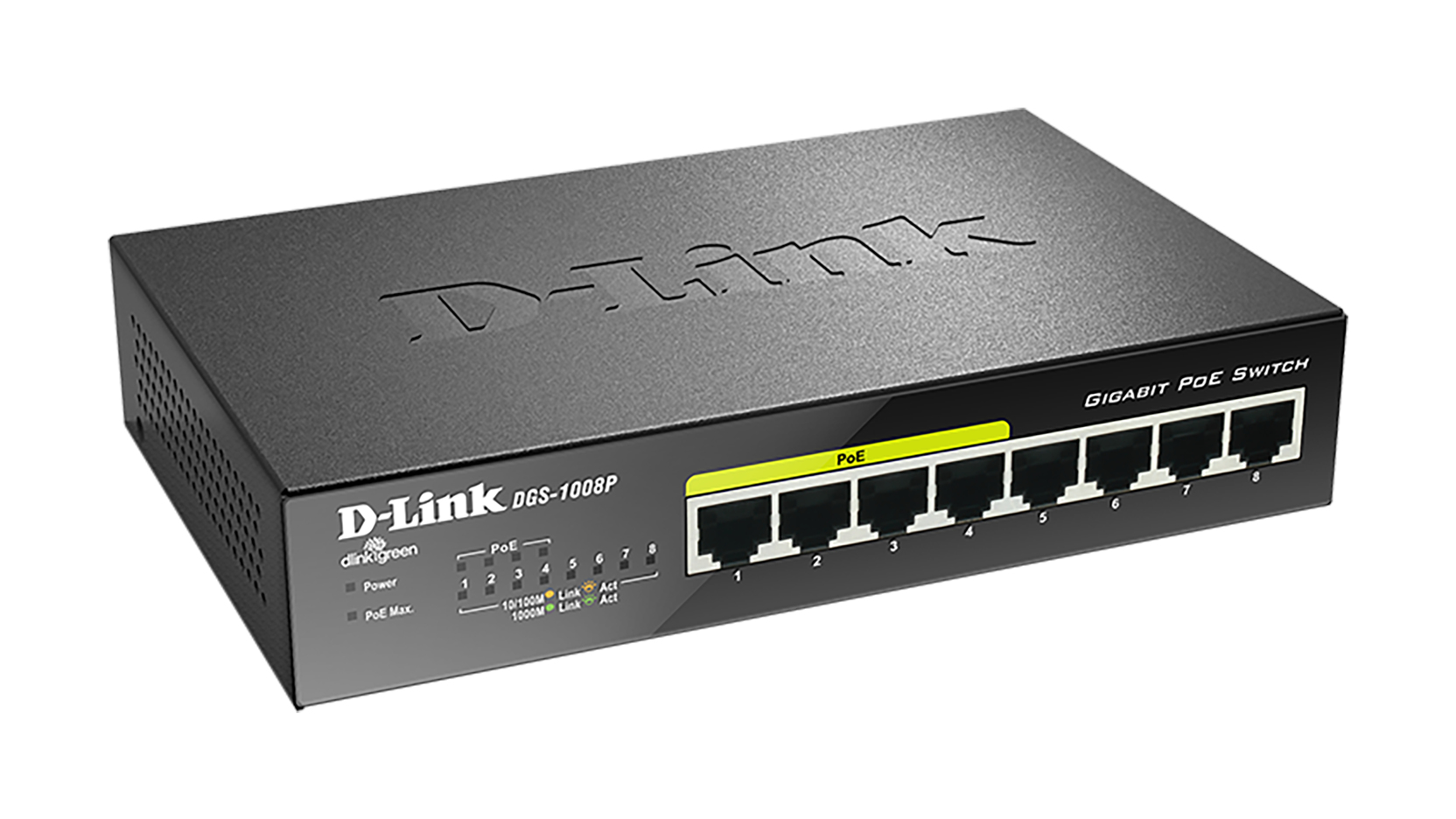 D-LINK DGS-1008P PoE Switch D-Link — view 3