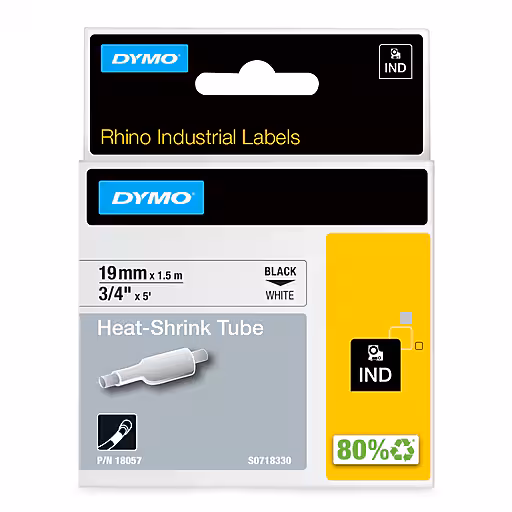 Dymo Rhno Tube Ht Shrk 19mm Wh Dymo — view 2
