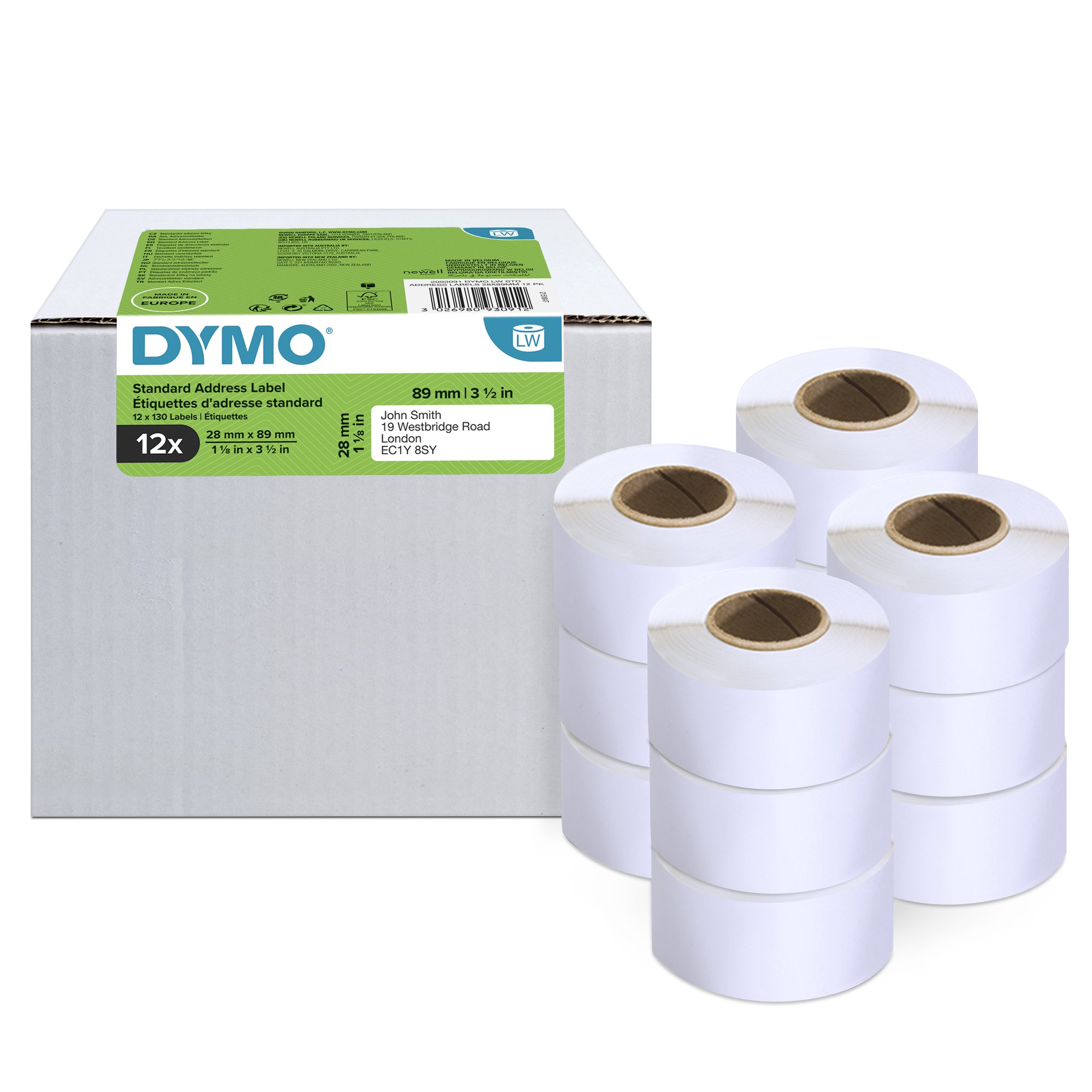 DY LW Std Add Lbl 28X89mm Pk12 Dymo — view 2