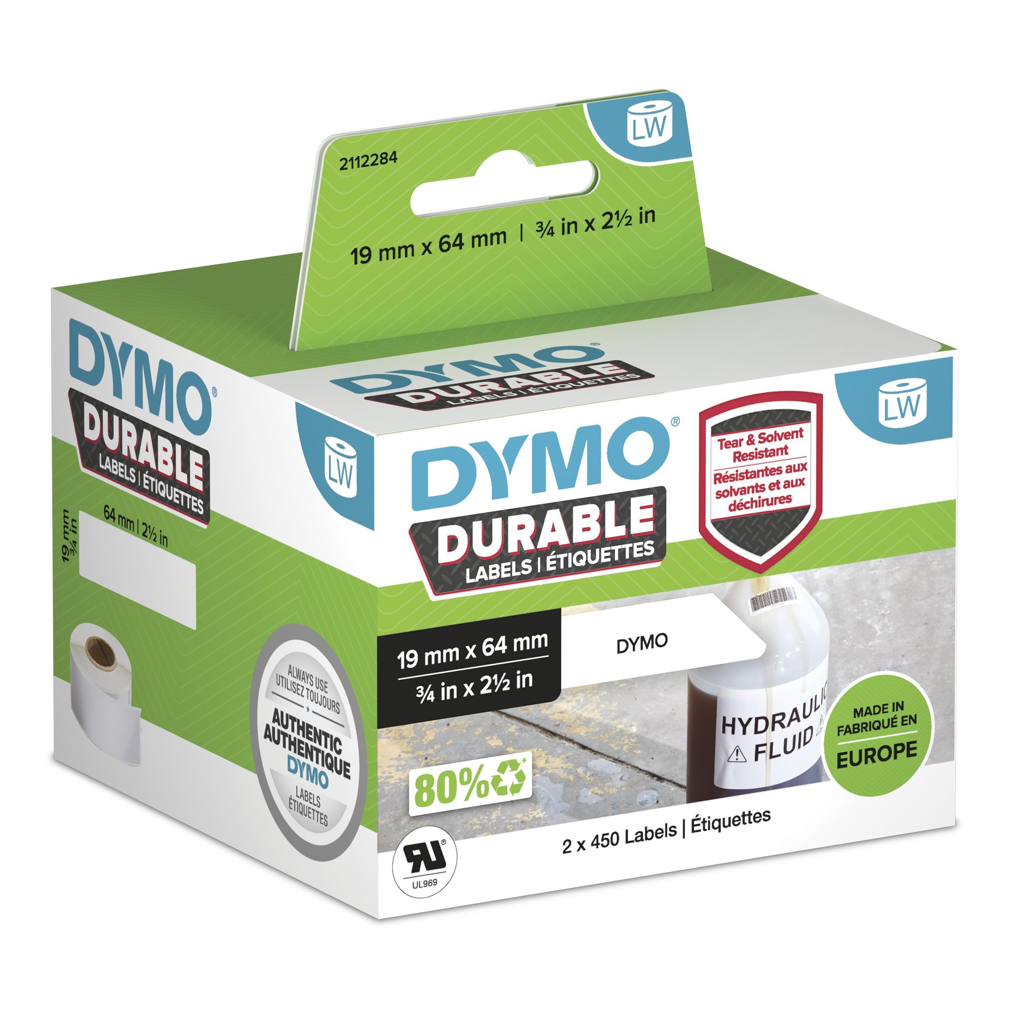 DY LW Dur MP Label 19x64mm NP Dymo — view 2