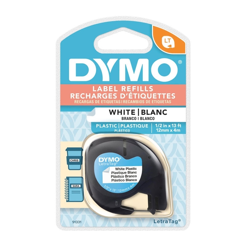 Dymo LT Plastic 12mm x 4m Wht Dymo — view 3