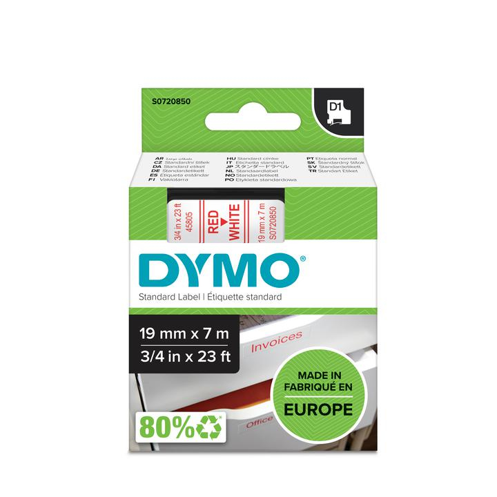 Dymo Red on Wht 19mmx7m Tape Dymo — view 3