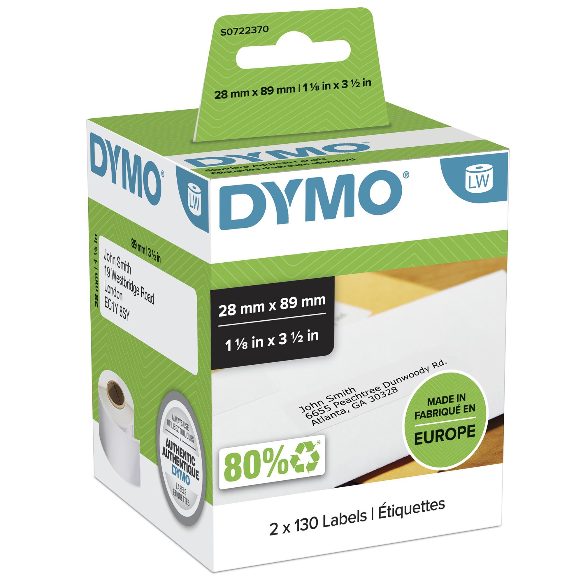 Dymo Add Labl 2 roll 28 x 89mm Dymo — view 2