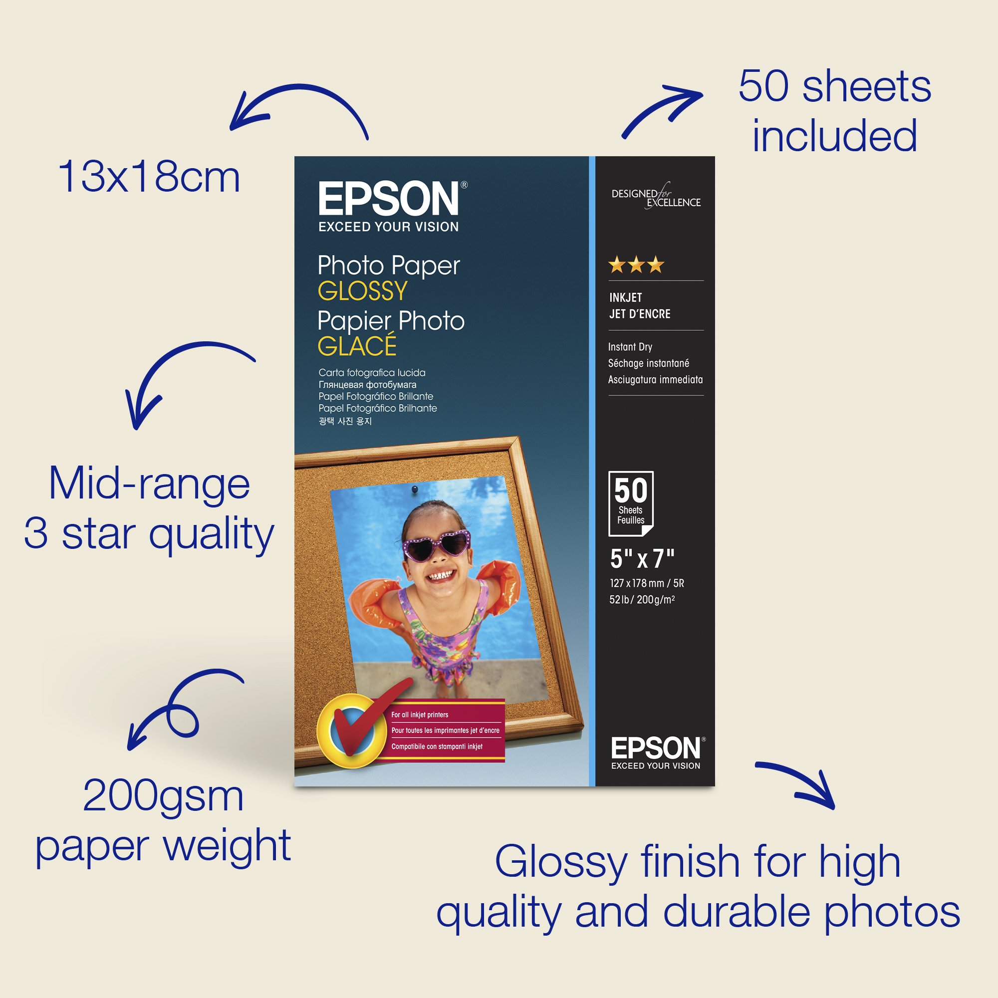 Epson 42545 Glossy P/Paper 5x7 Epson — view 2