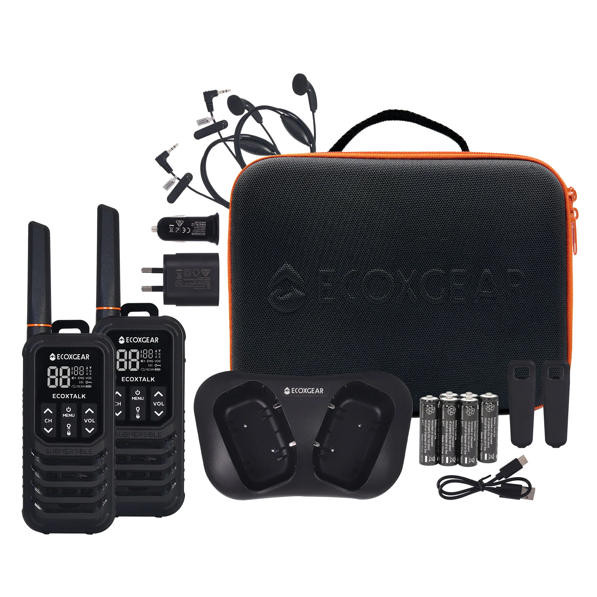 EcoX UHF 2W 2 Pk Black Ecoxgear — view 2