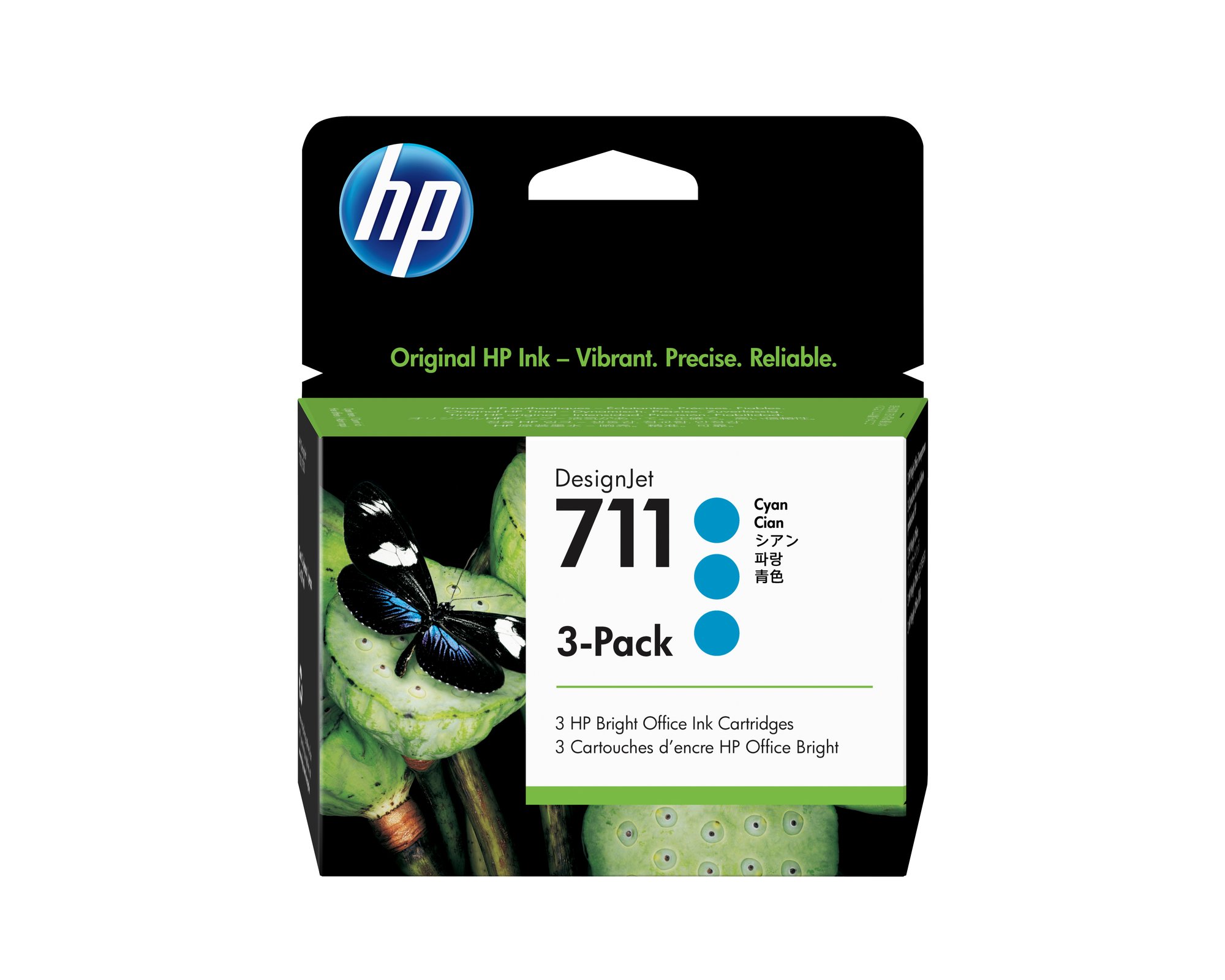 HP #711 29ml Cyan 3pk CZ134A HP — view 2