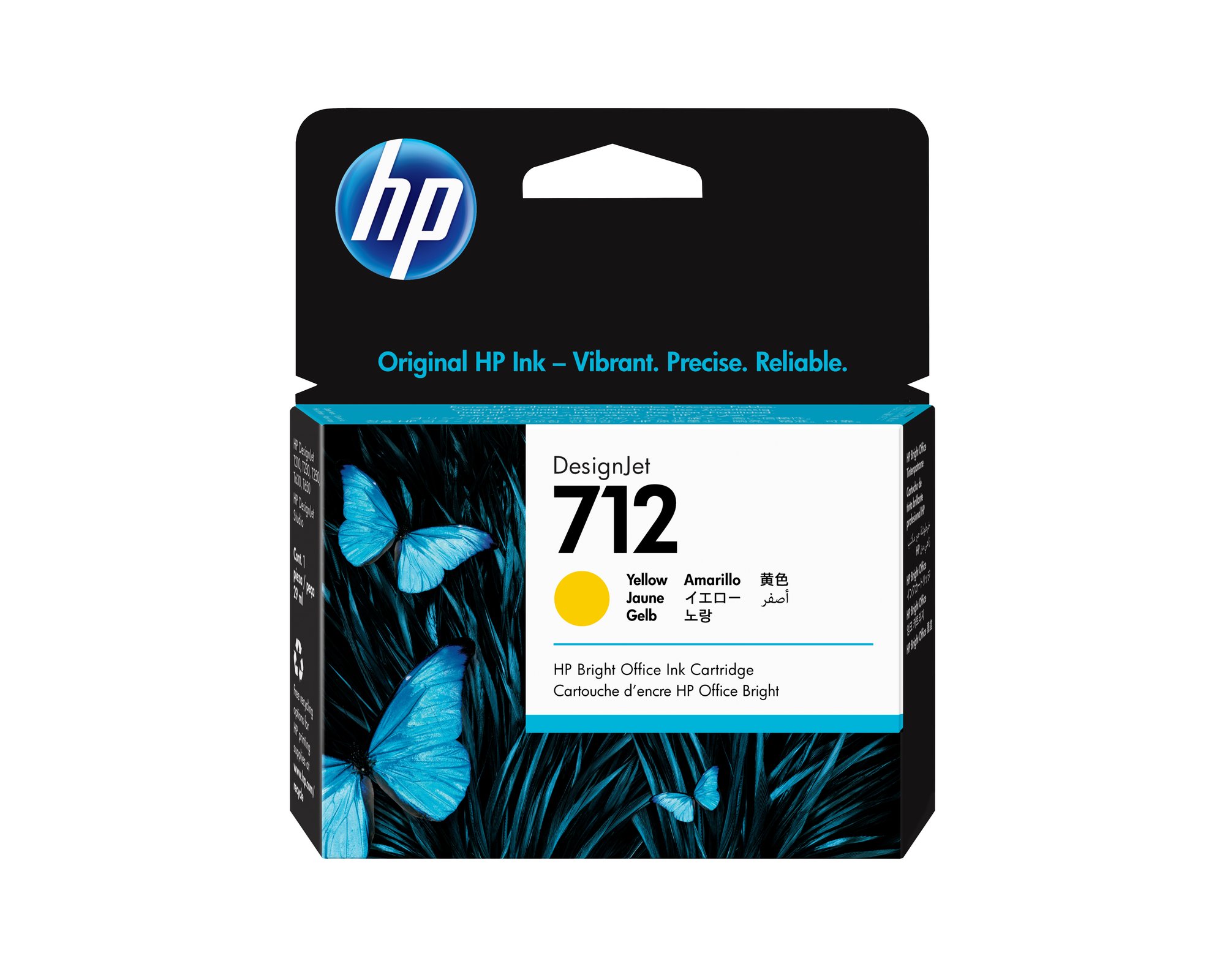 HP #712 29ml  Yel Cart 3ED69A HP — view 2