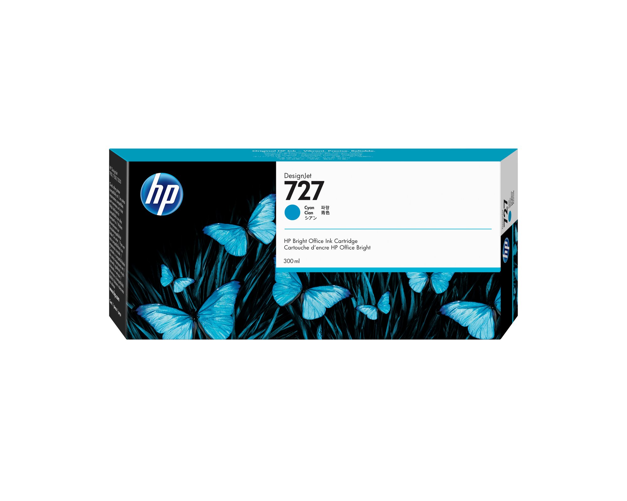 HP 727 300ml Cyan Ink # F9J76A HP — view 2