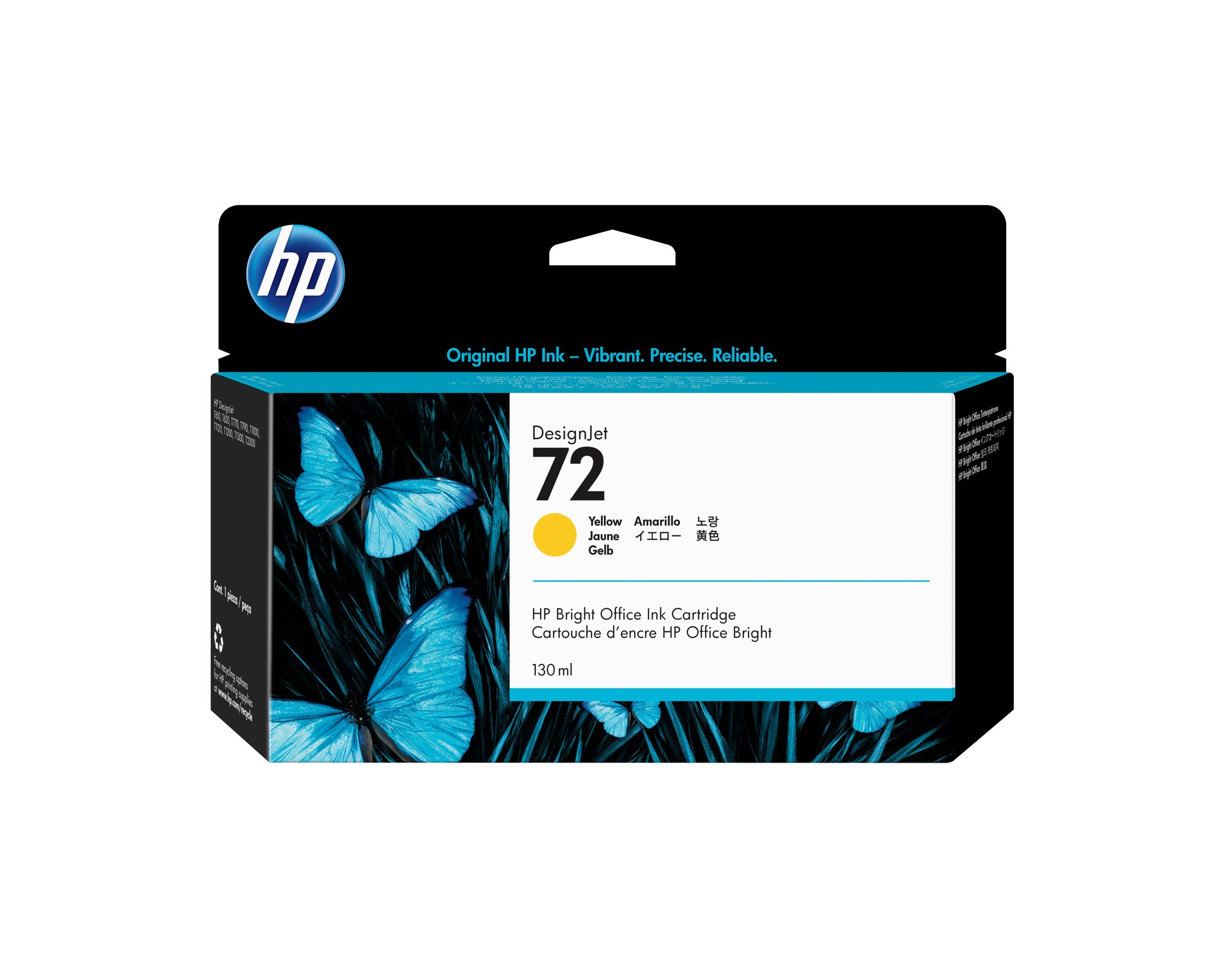 HP #72 130ml Yellow Ink C9373A HP — view 2