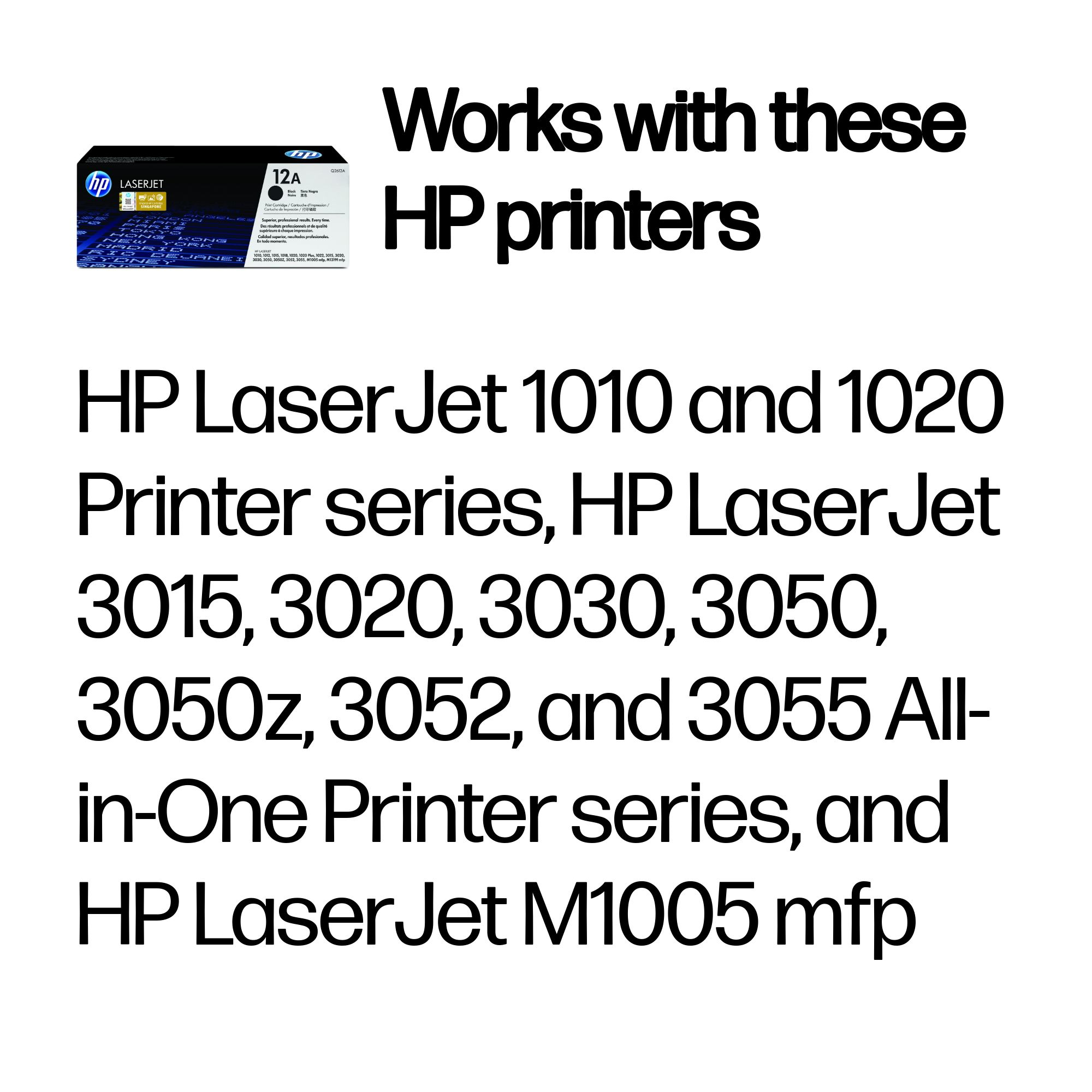 HP #12A Black Toner Q2612A HP — view 3