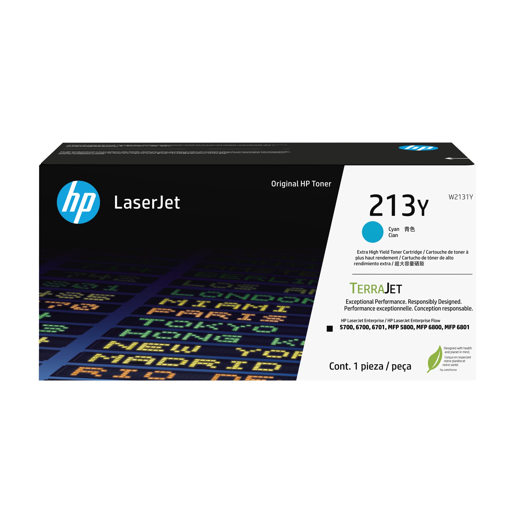 HP #213Y Cyn Toner W2131Y HP — view 2