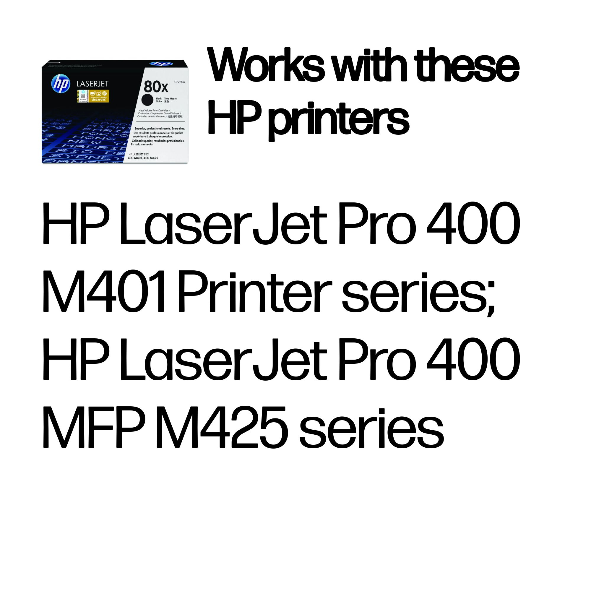 HP #80X Black Toner CF280X HP — view 3