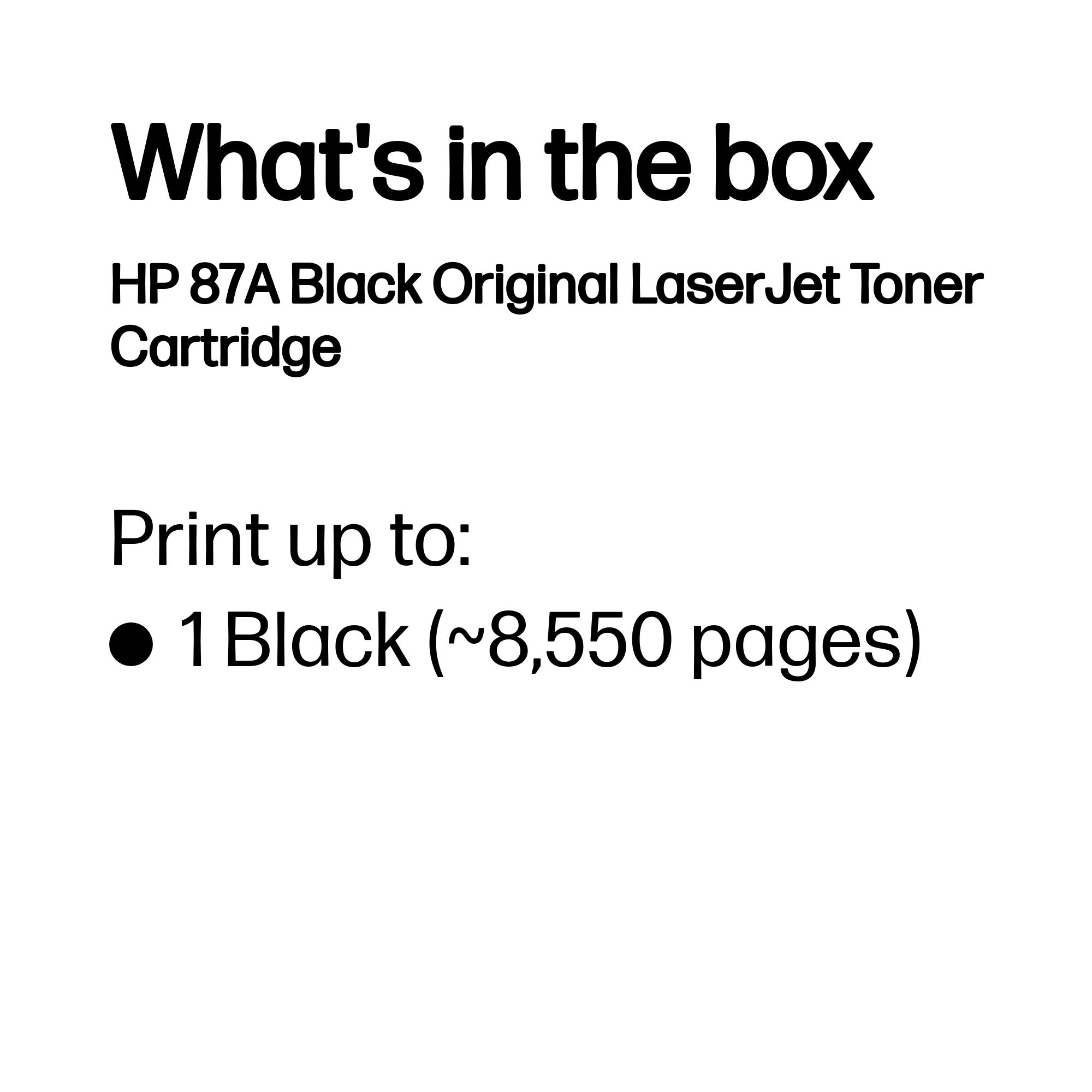 HP #87A Black Toner CF287A HP — view 4