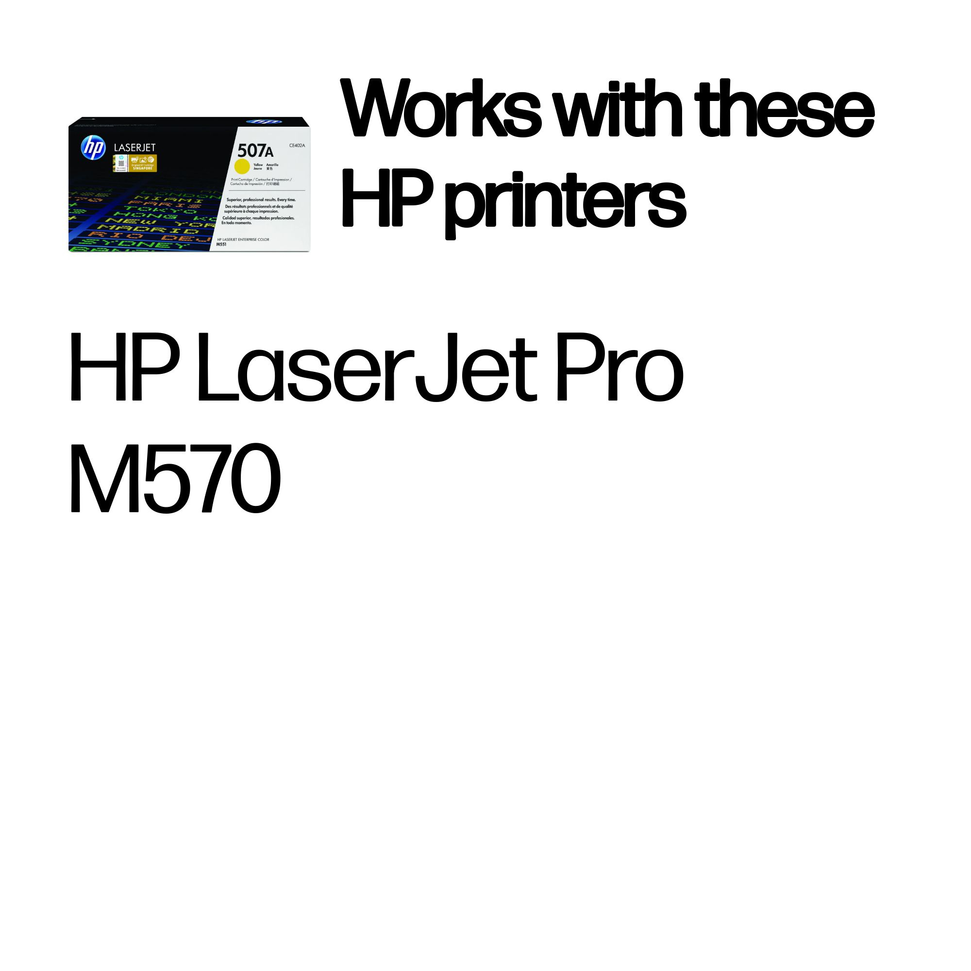 HP #507A Yellow Toner CE402A HP — view 3