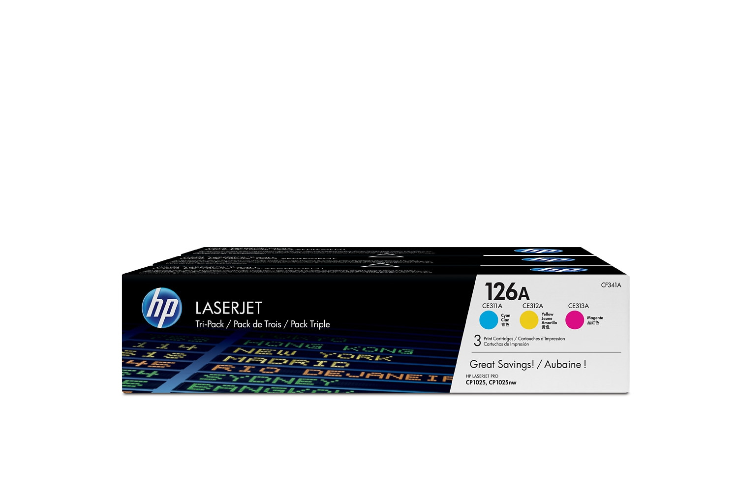 HP 126A CMY Tri-pk Ton CF341A HP — view 2