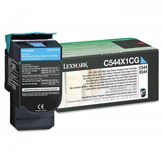 Lexm C544X1CG Cyan Toner Lexmark — view 2