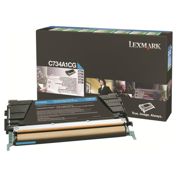 Lexm C734 Cyan Toner Cart Lexmark — view 2