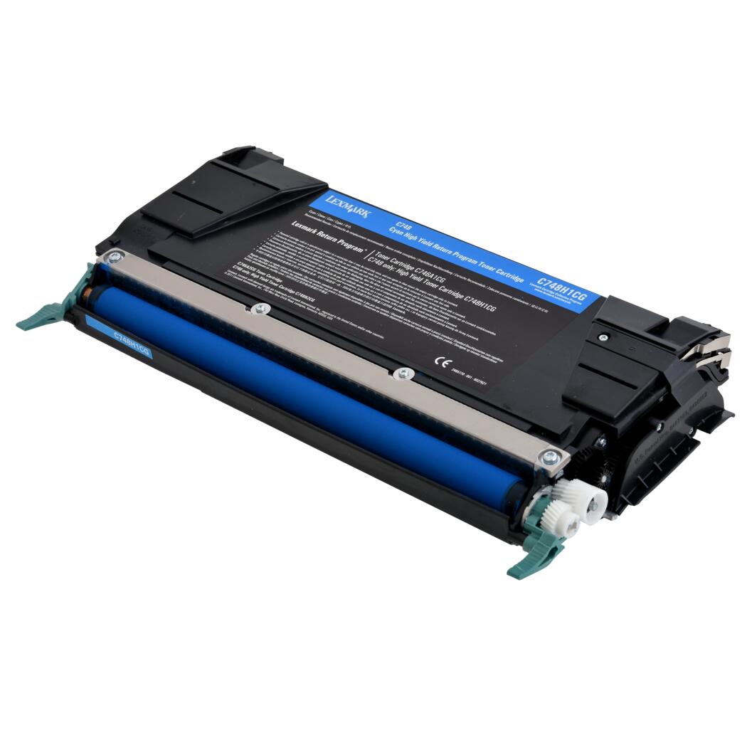 Lexm C748H1CG HY Pre Cyan Cart Lexmark — view 2