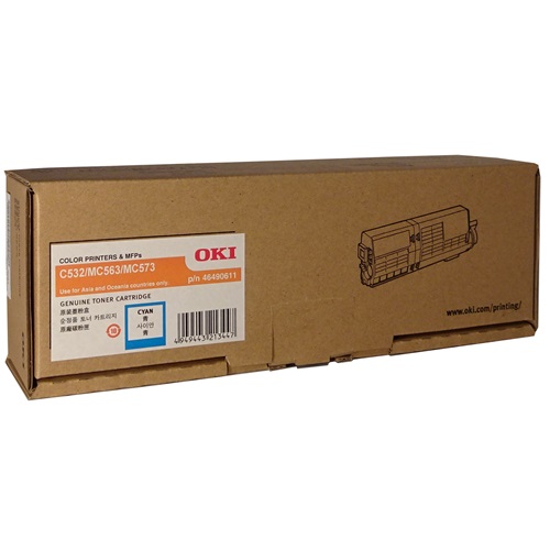 Oki C532DN Cyan Ton 46490611 OKI — view 2