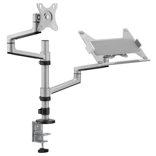 BRATECK 17"-32" Dual  Arm Premium Articulating Monitor Arm & PC Tray. Brateck — view 2