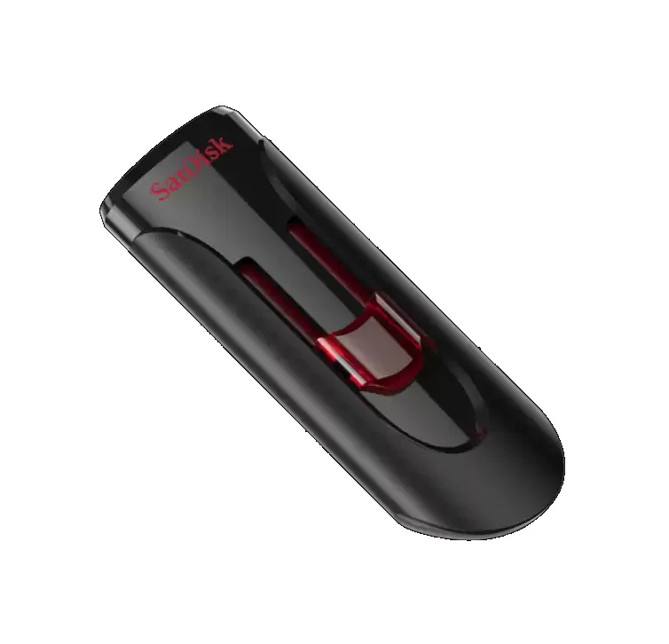 Sandisk Cruzer Glide 3.0 USB Flash Drive CZ600 32GB USB3.0 Black with Red Slider Retractable Design 5Y SanDisk — view 2