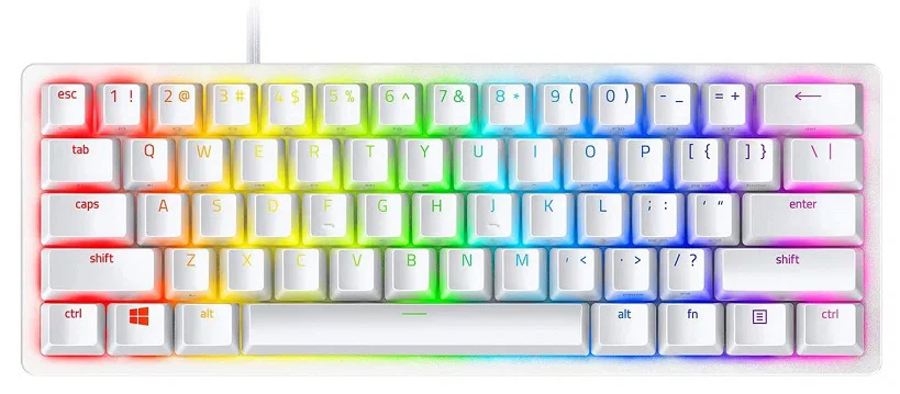 Razer Huntsman Mini - Mercury Edition - 60% Optical Gaming Keyboard (Clicky Purple Switch) - Frml Packaging Razer — view 2