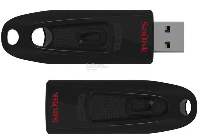 Sandisk Ultra USB 3.0 Flash Drive CZ48 256GB USB3.0 Black Stylish Sleek Design 5Y SanDisk — view 2