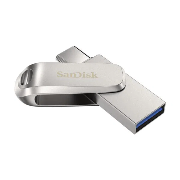 Sandisk Ultra Dual Drive Luxe SDDDC4 128GB USB Type C Metal USB3.1/Type C Reversible Connector Swivel Design Type-C Enabled Devices 5Y SanDisk — view 2
