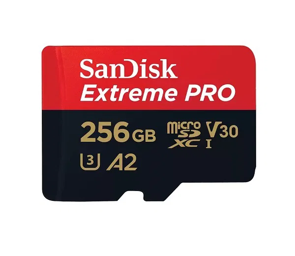 Sandisk Extreme Pro Microsdxc Sqxcd 256GB V30 U3 C10 A2 Uhs-I 200MB/S R 140MB/S W 4X6 Sd Adaptor Lifetime Limited SanDisk — view 2