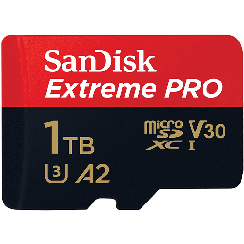 Sandisk Extreme Pro Microsdxc, Sqxcd 1TB, V30, U3, C10, A2, Uhs-I, 200MB/S R, 140MB/S W, 4X6, Sd Adaptor, Lifetime Limited SanDisk — view 2